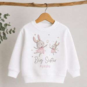 Personalized Bunny Big Sister Sweatshirt