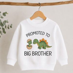 Promoted to Big Sibling Dino Sweatshirt - Image 2