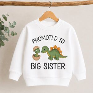 Promoted to Big Sibling Dino Sweatshirt