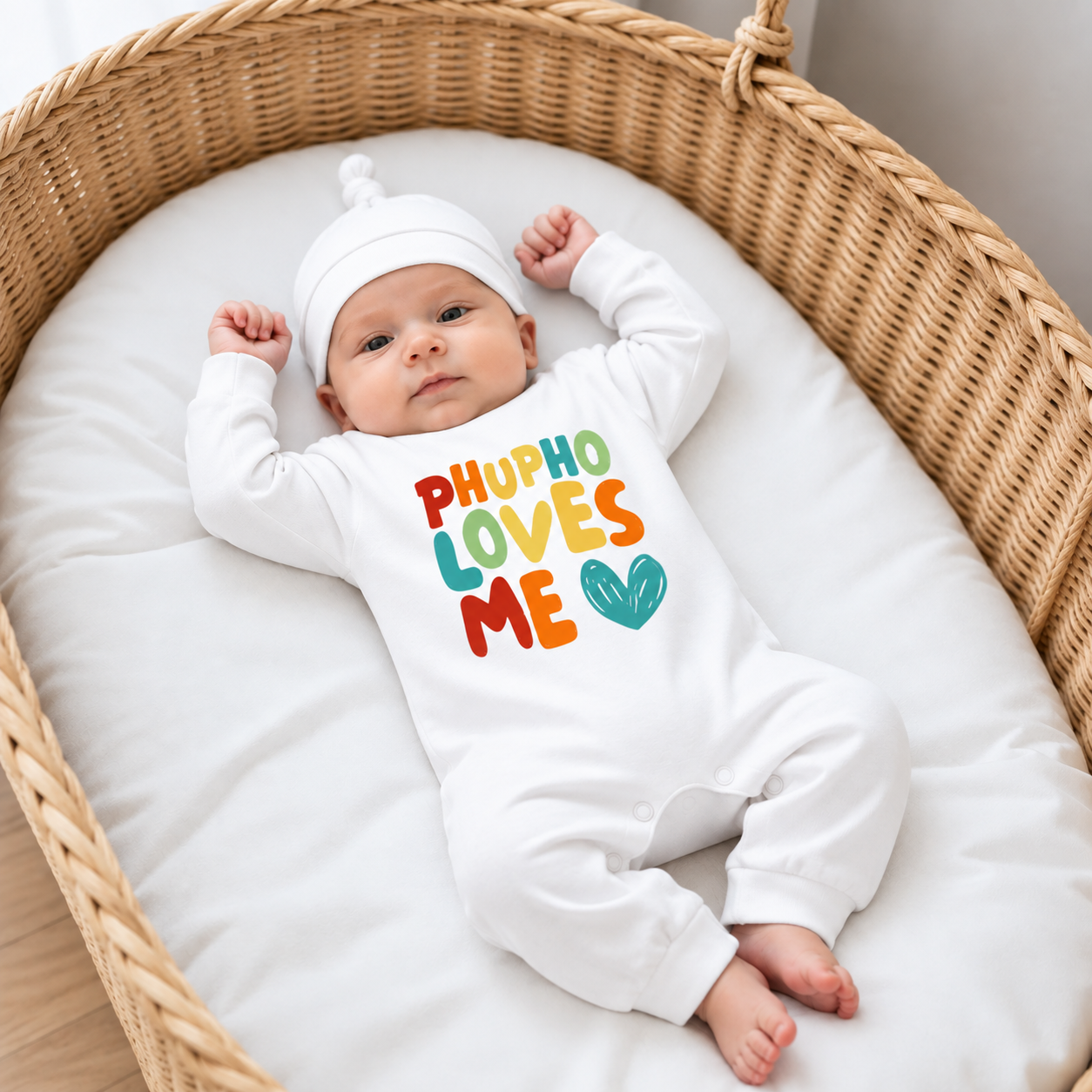 Loves Me Full Body Romper and Cap - Image 4