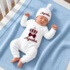 Personalized Royal Crown Printed Romper For Girls