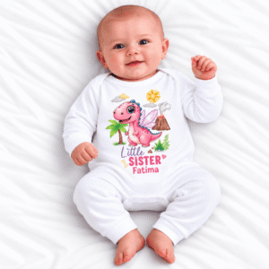 Alternative view of Personalized Dinosaur Sibling Romper
