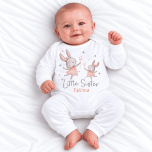 Personalized Bunny Big Sister Romper