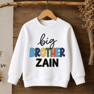 Alternative view of Personalized Little Brother & Little Sister Colorful Print Sweatshirt