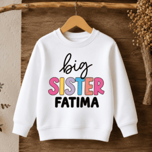 Personalized Little Brother & Little Sister Colorful Print Sweatshirt